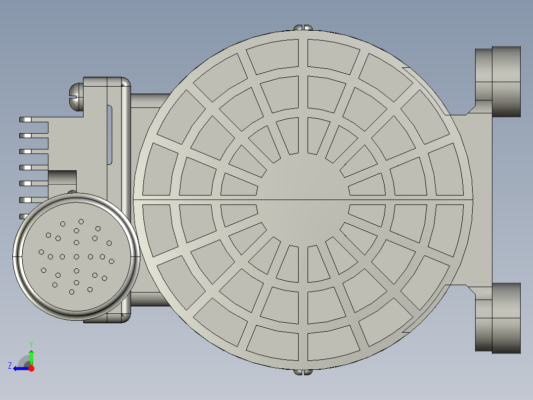 牙科压缩机--stp右视图