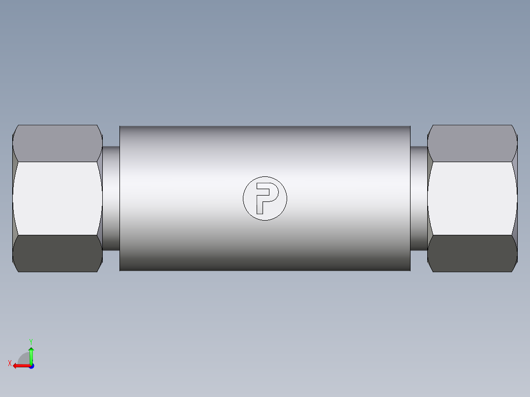 卡套式工业通用硬管接头EO_Weld_bulkhead_fitting_ESV12L后视图