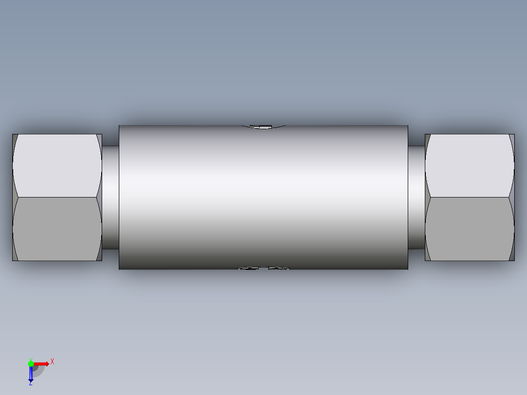 卡套式工业通用硬管接头EO_Weld_bulkhead_fitting_ESV12L俯视图