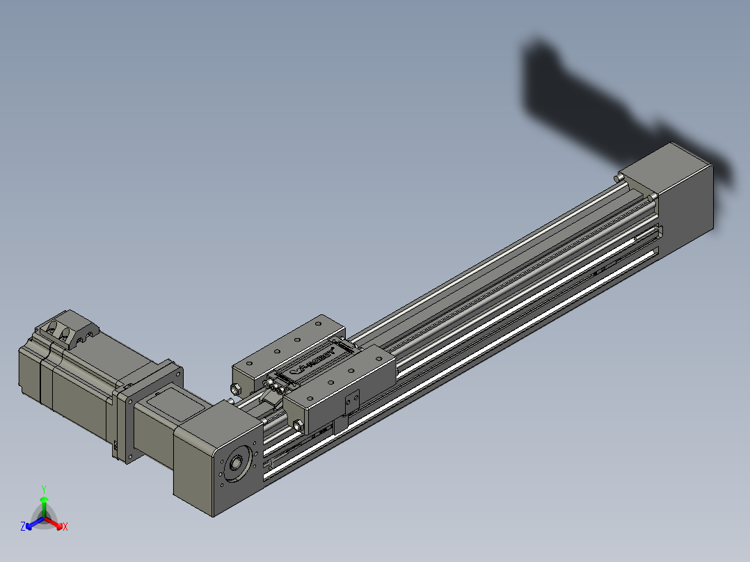威洛博直线电机模组EB4-L80-S250-R-57-MS3正等轴测图