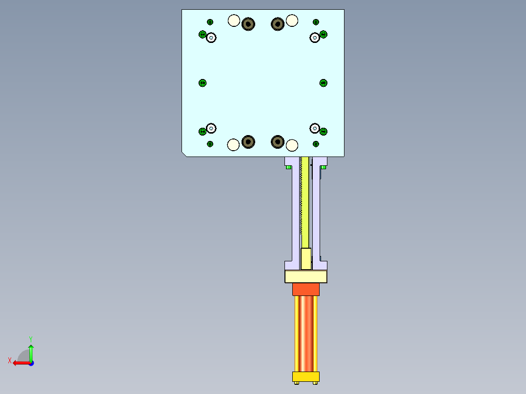 拖把手柄-退螺丝(牙芯带冷却)后视图