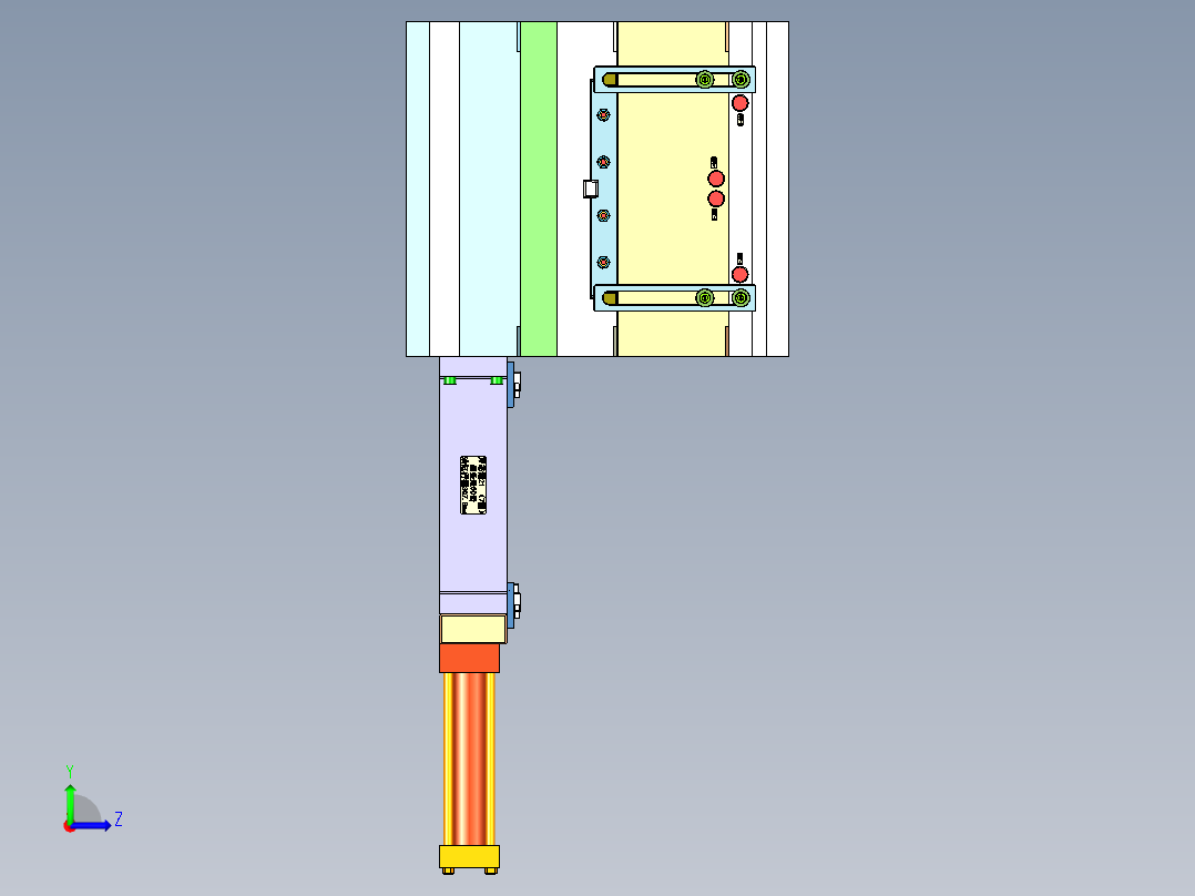 拖把手柄-退螺丝(牙芯带冷却)左视图