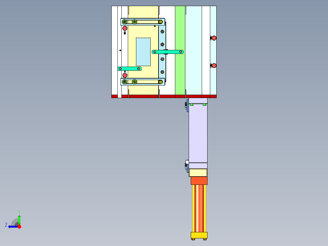 拖把手柄-退螺丝(牙芯带冷却)右视图