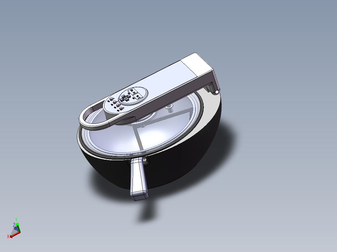 自动炒菜锅三维模型