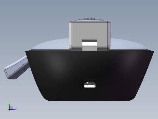 自动炒菜锅三维模型左视缩略图