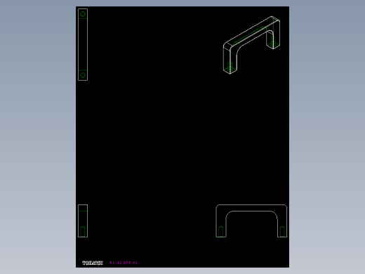 取手(鋁合金)R1-2D多系列多零件图纸模型