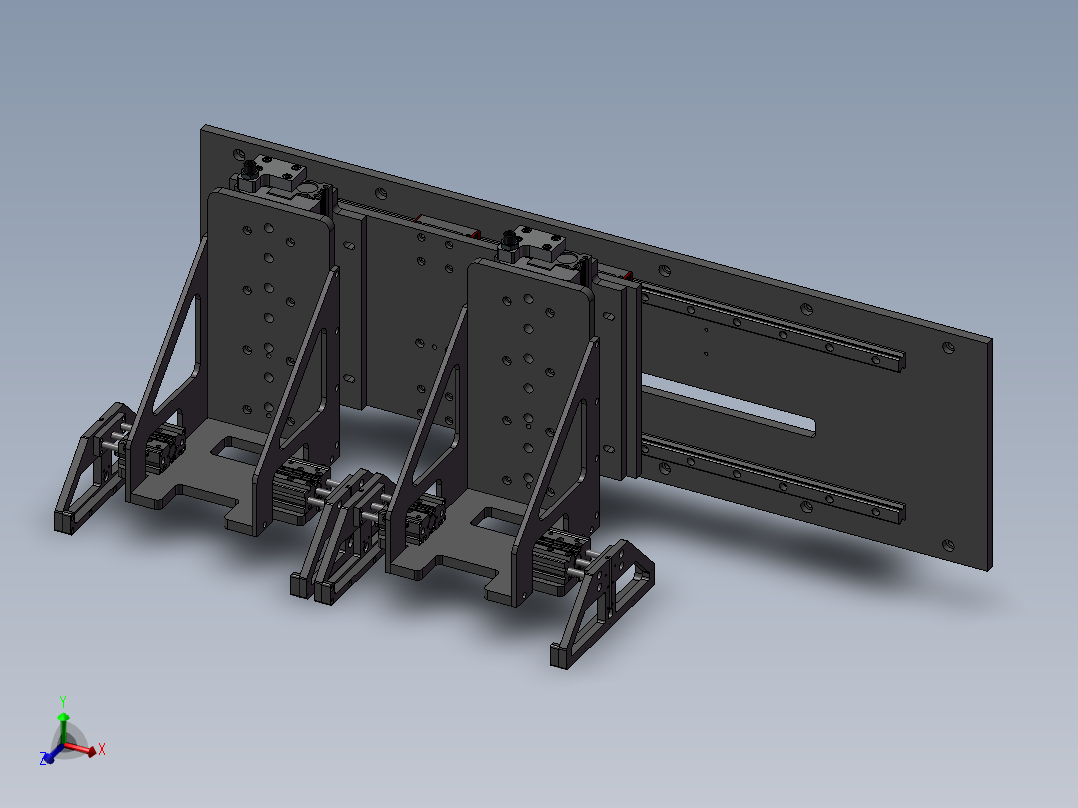 伺服气动挖掘机主视图