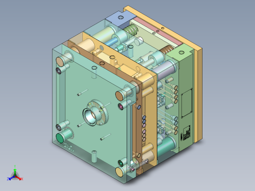 桌面垃圾桶下壳（推板强脱）