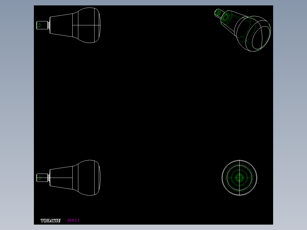 把手IEL+x-2D多系列多零件图纸模型