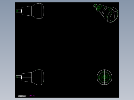 把手IEL+x-2D多系列多零件图纸模型