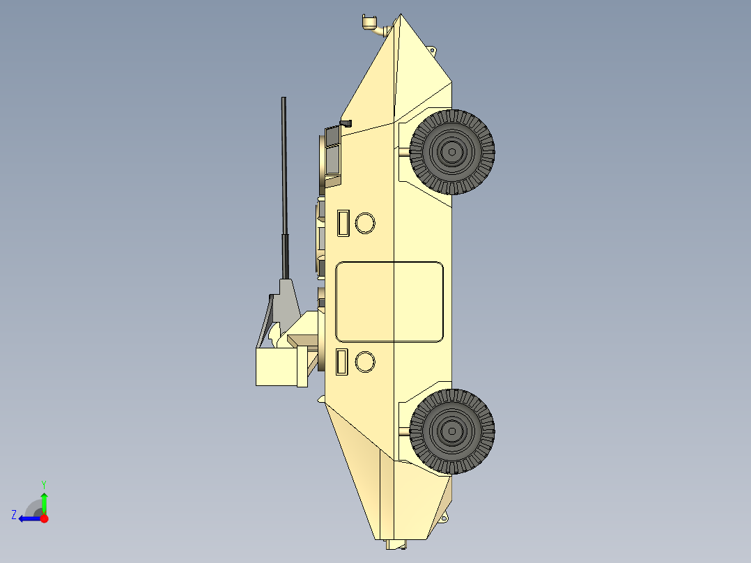 R3 T20 FA-HS轮式装Jia车外形简易右视图