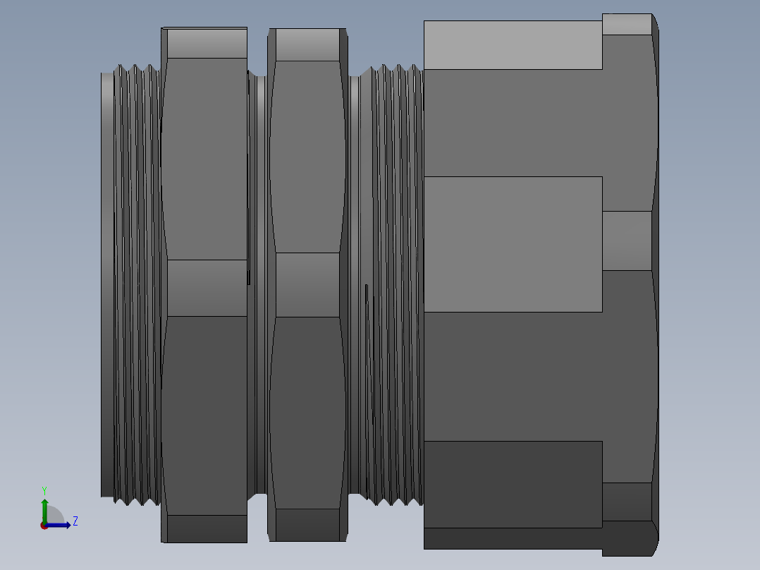 电缆压盖PG36左视图
