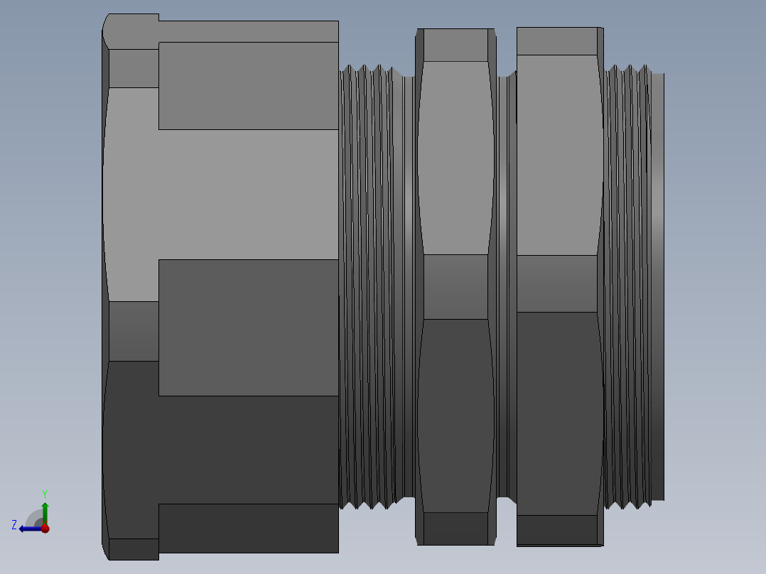 电缆压盖PG36右视图
