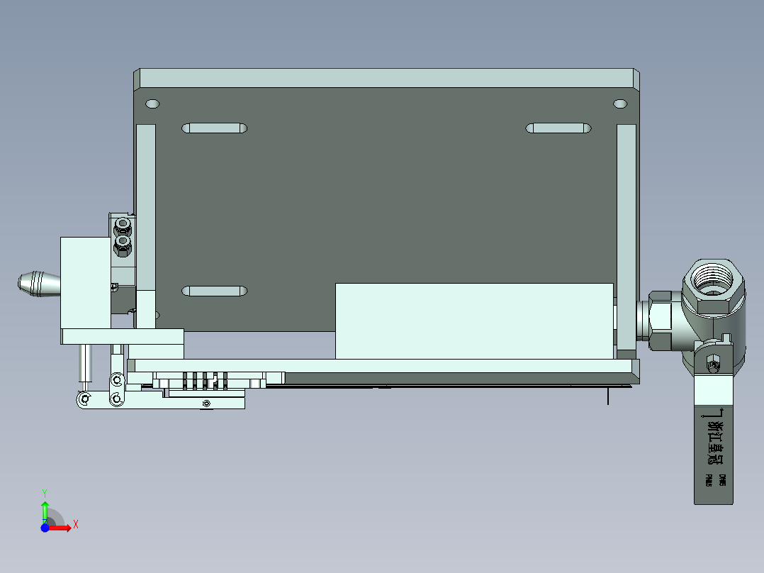 C15C笔记本CNC工装夹具三维模型-CNC1前视图