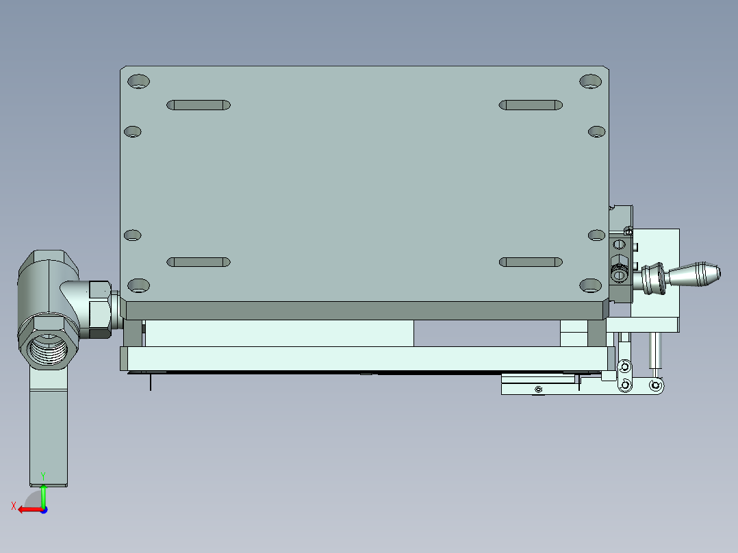 C15C笔记本CNC工装夹具三维模型-CNC1后视图