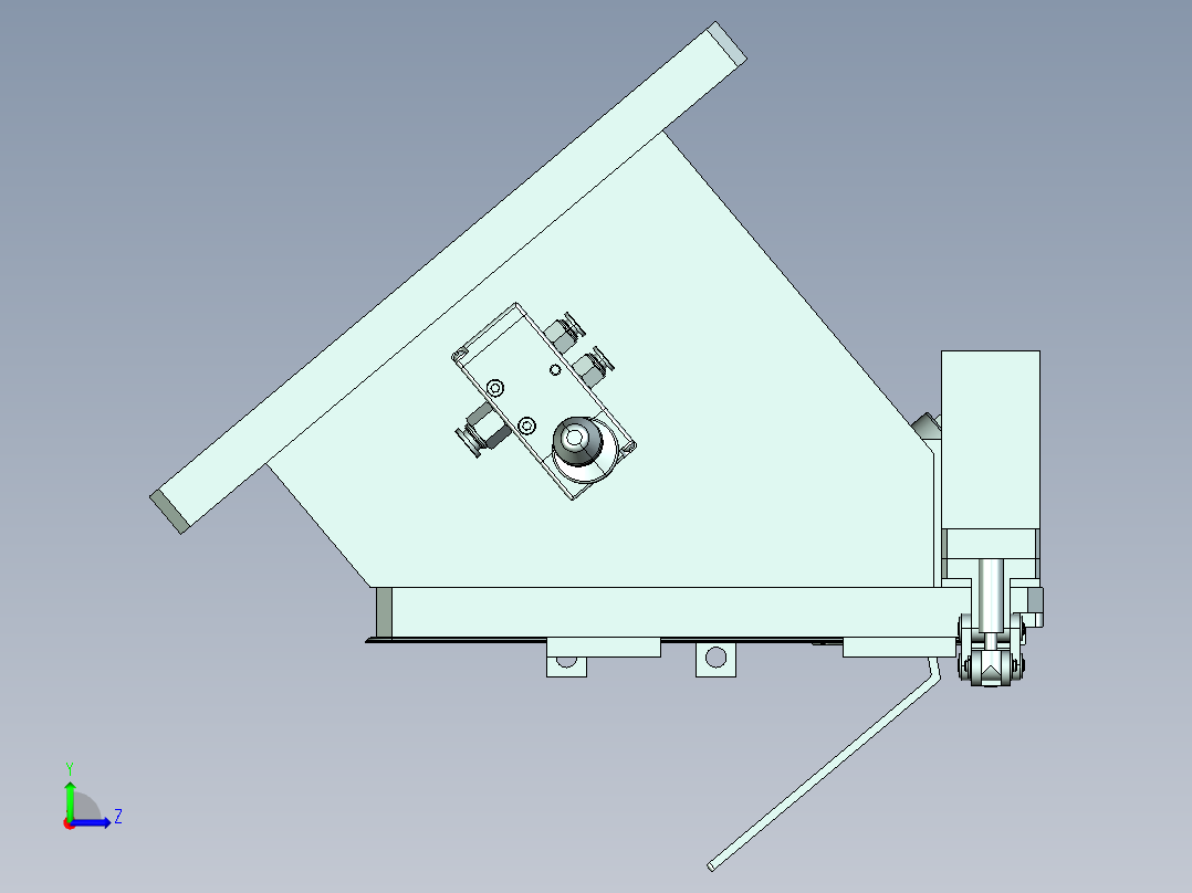 C15C笔记本CNC工装夹具三维模型-CNC1左视图