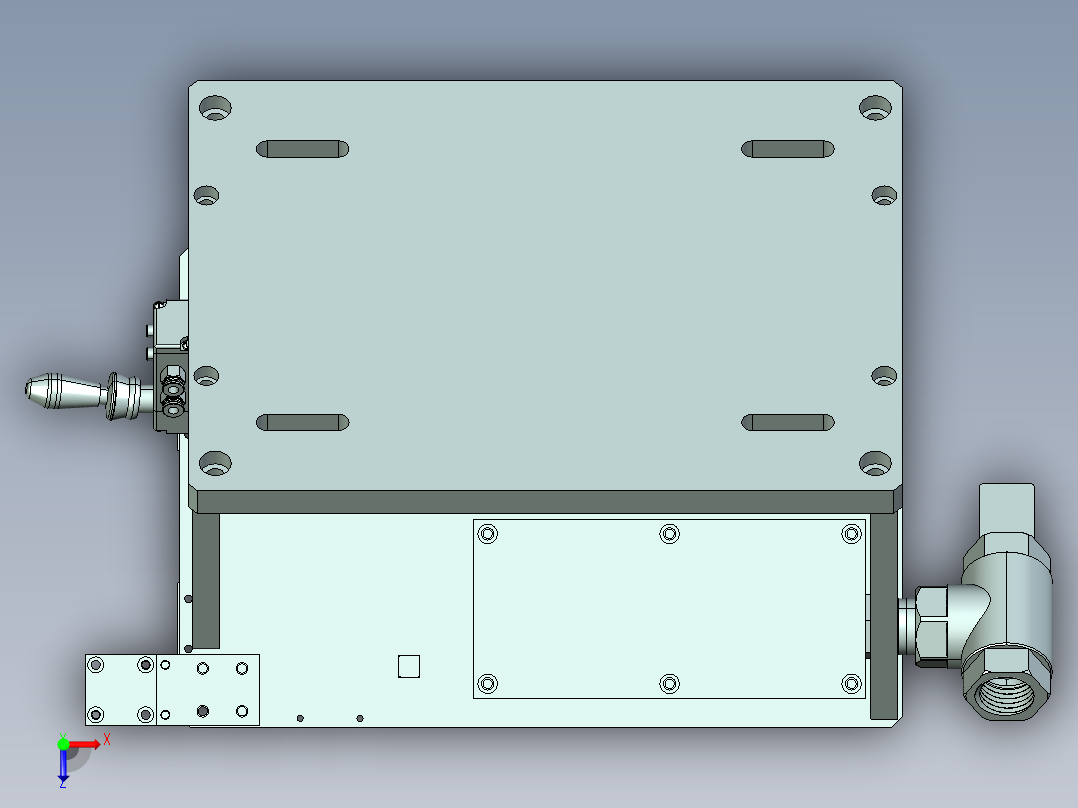 C15C笔记本CNC工装夹具三维模型-CNC1俯视图