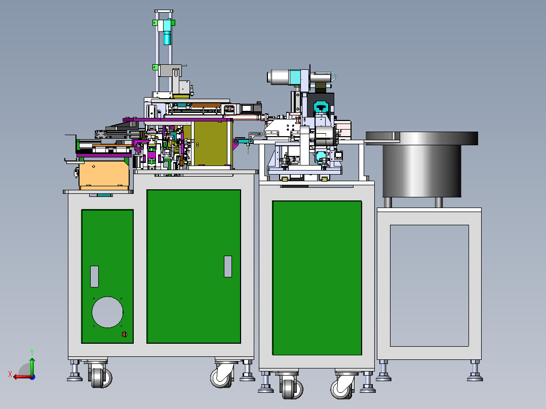 一种自动上料贴胶撕胶机sw18可编辑后视图