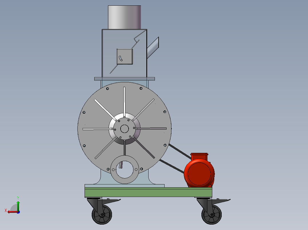 移动式旋转阀sw18后视图