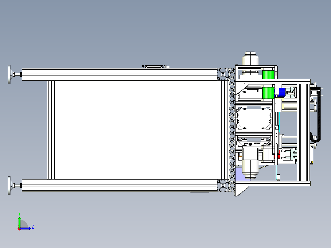 电气机构实训平台step左视图