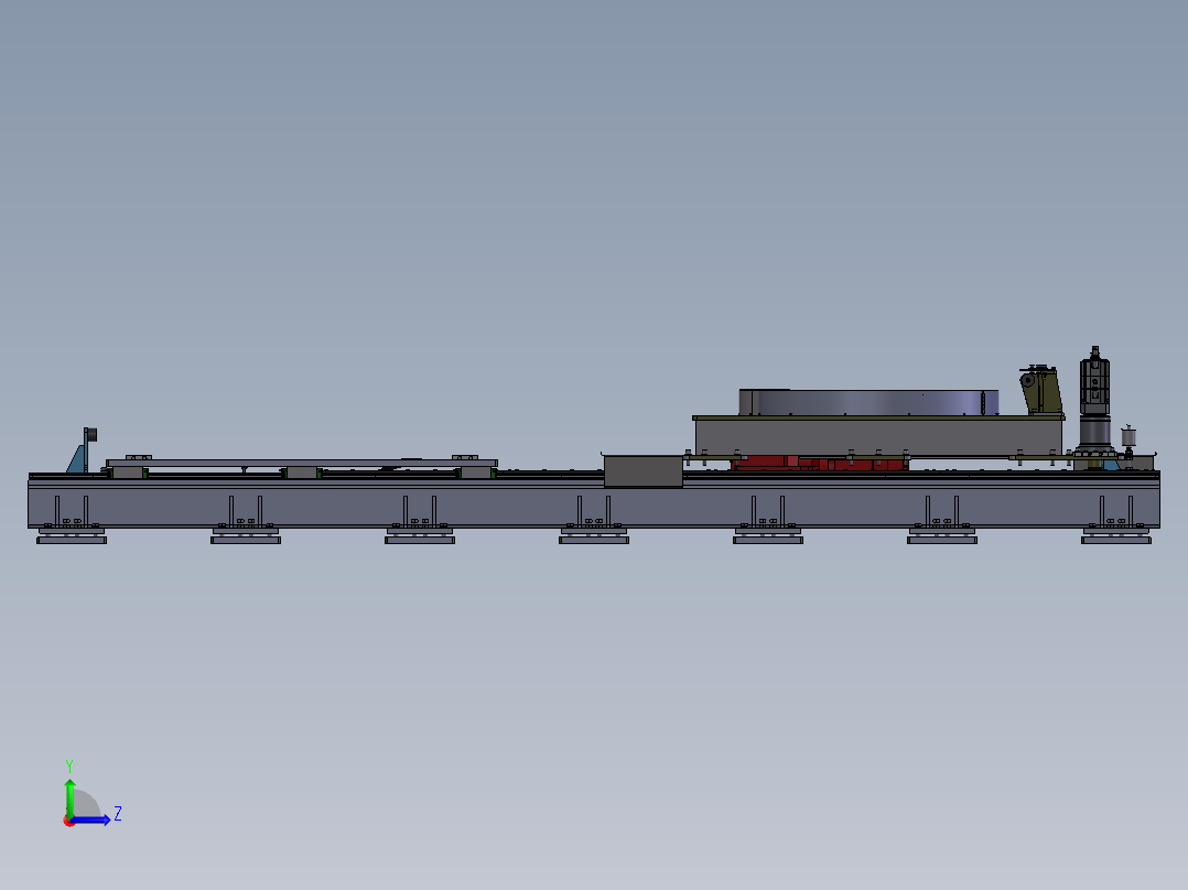 地轨活动小车sw18左视图