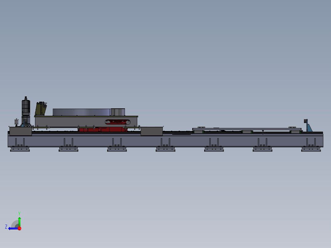 地轨活动小车sw18右视图