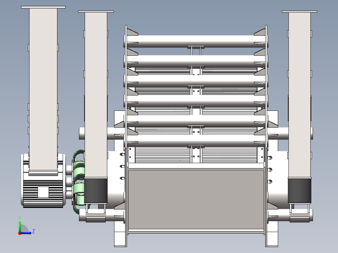 振动给料机SW三维图加动画solidworks2018左视图