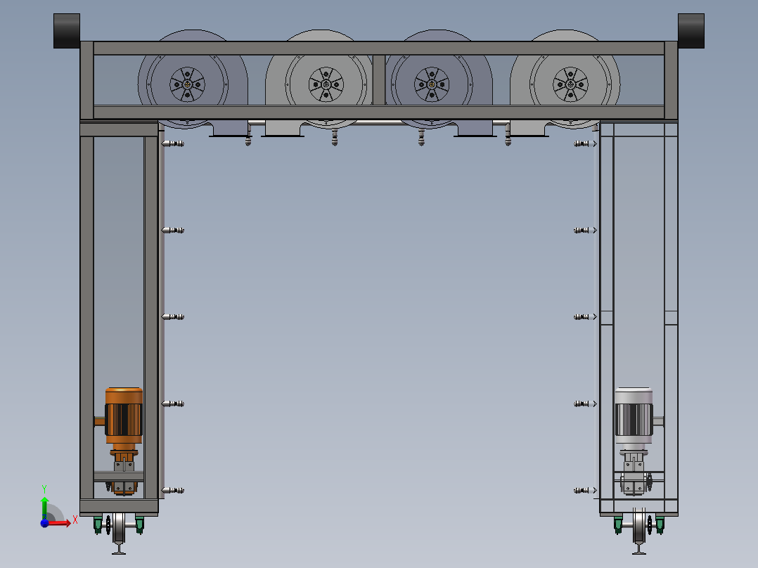 龙门洗车机前视图
