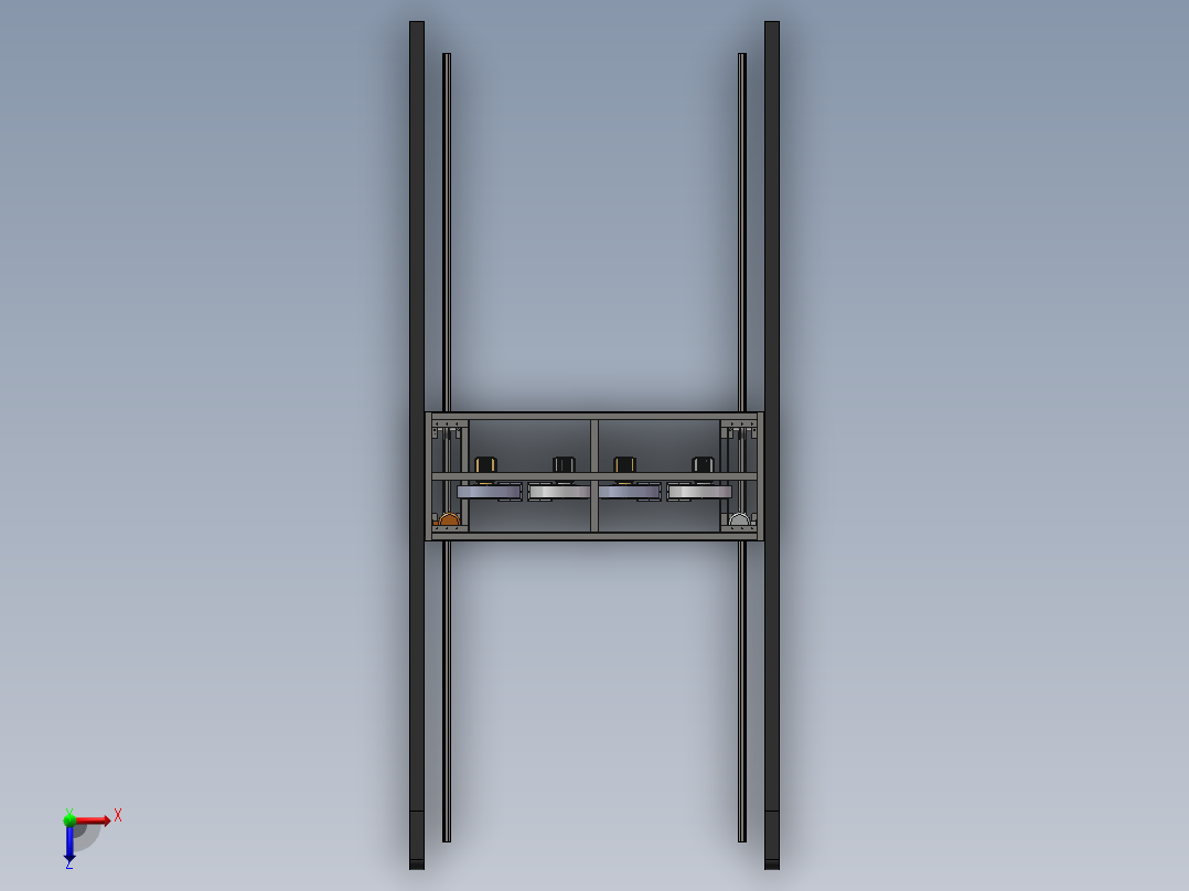 龙门洗车机俯视图