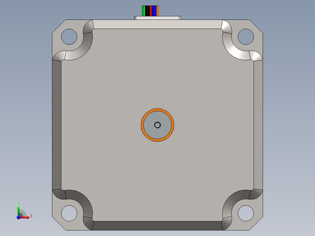 步进电机驱动轮前视图