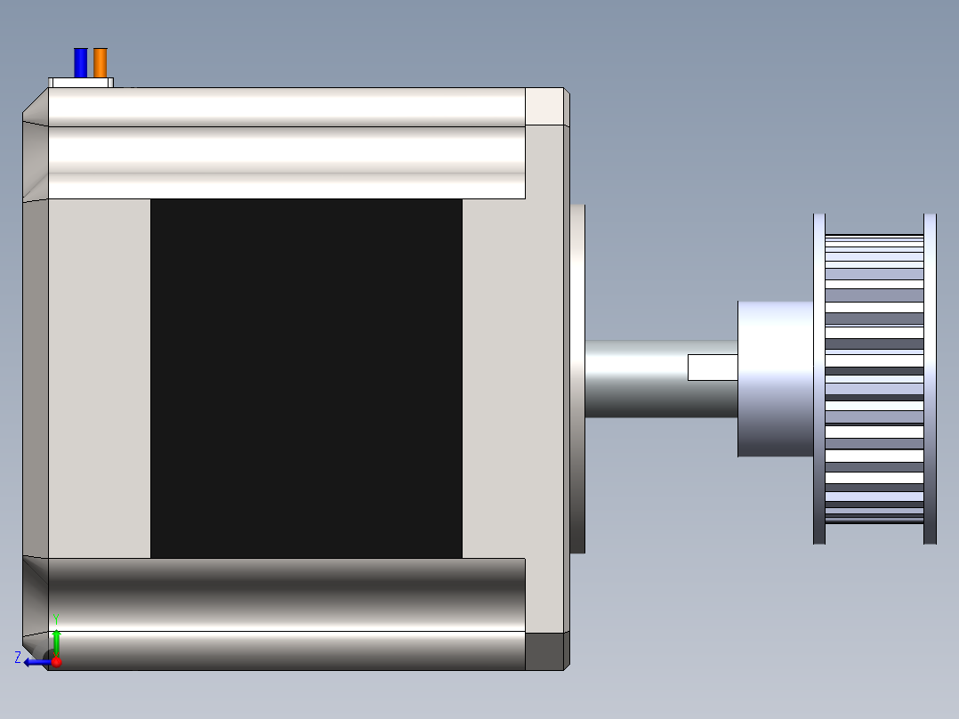 步进电机驱动轮右视图