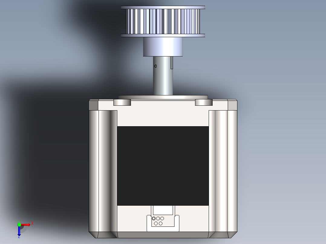 步进电机驱动轮俯视图