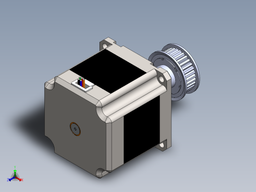 步进电机驱动轮正等轴测缩略图