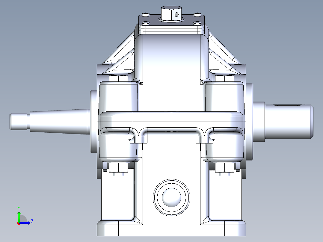 某型一级平行轴圆柱齿轮减速机左视图