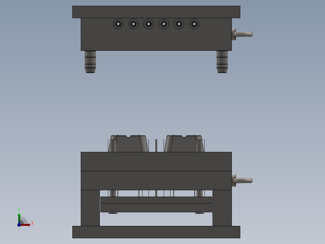 注塑模具、模具(128)前视图