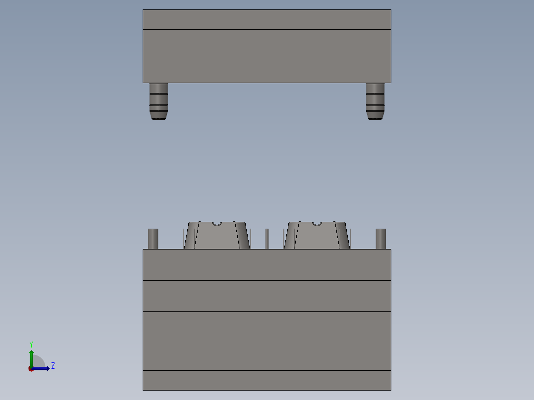 注塑模具、模具(128)左视图