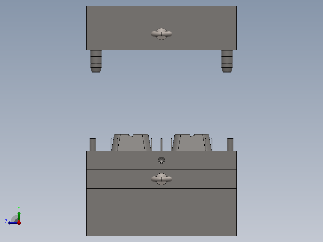 注塑模具、模具(128)右视图