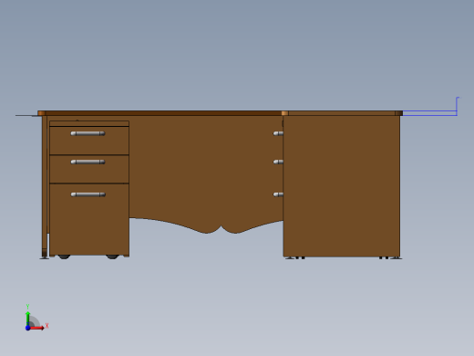电脑桌(26)前视缩略图