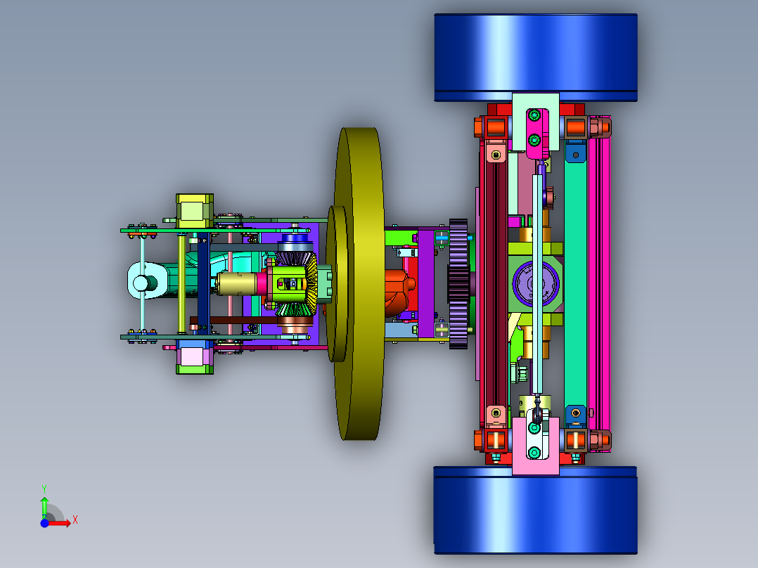 钢轨智能打磨小车前视图