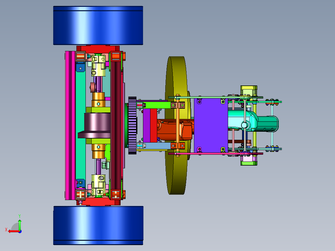 钢轨智能打磨小车后视图