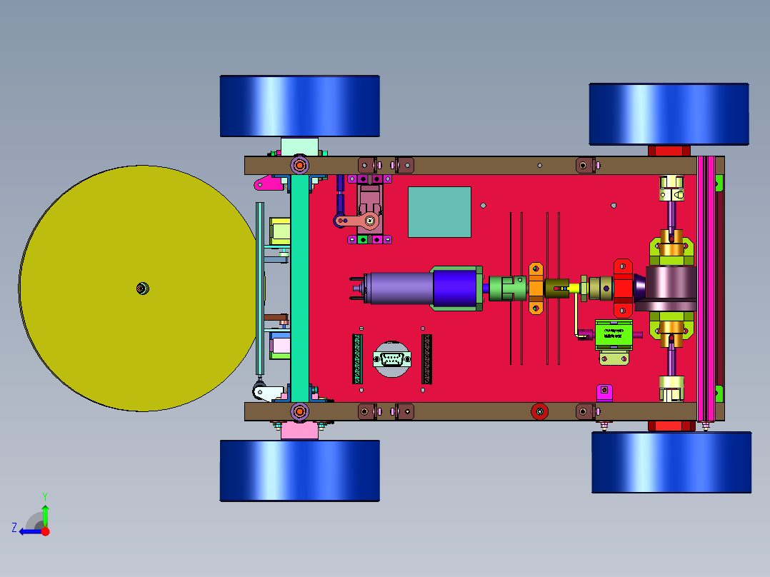 钢轨智能打磨小车右视图