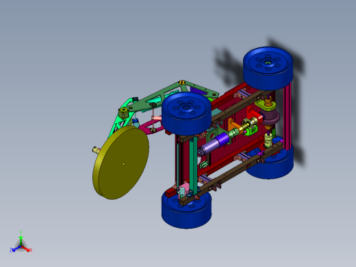 钢轨智能打磨小车正等轴测缩略图