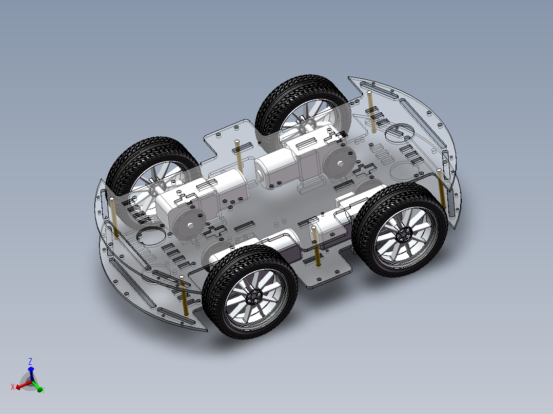 智能小车车架简易模型