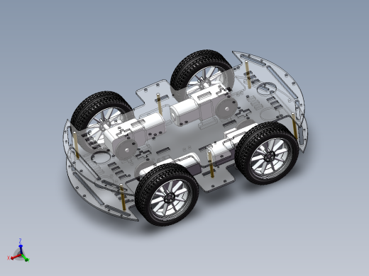 智能小车车架简易模型