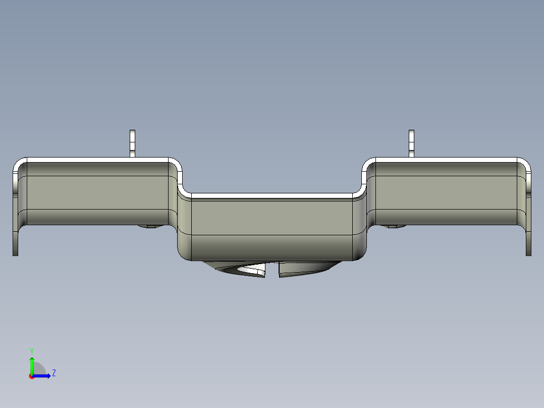 冰箱用压缩机底座左视图