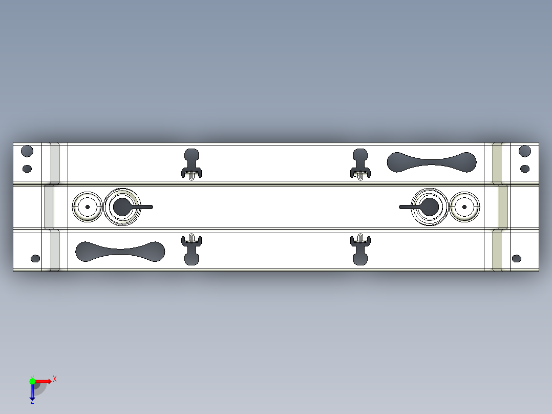 冰箱用压缩机底座俯视图