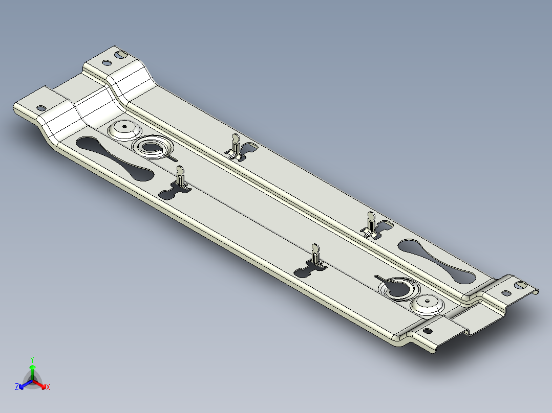 冰箱用压缩机底座正等轴测图