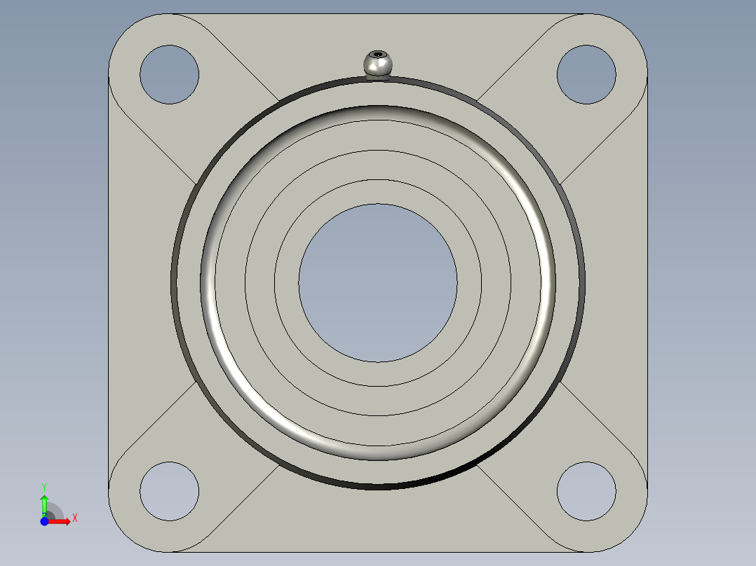 GBT7810-1995带方形座轴承UCFUUCFU207前视图