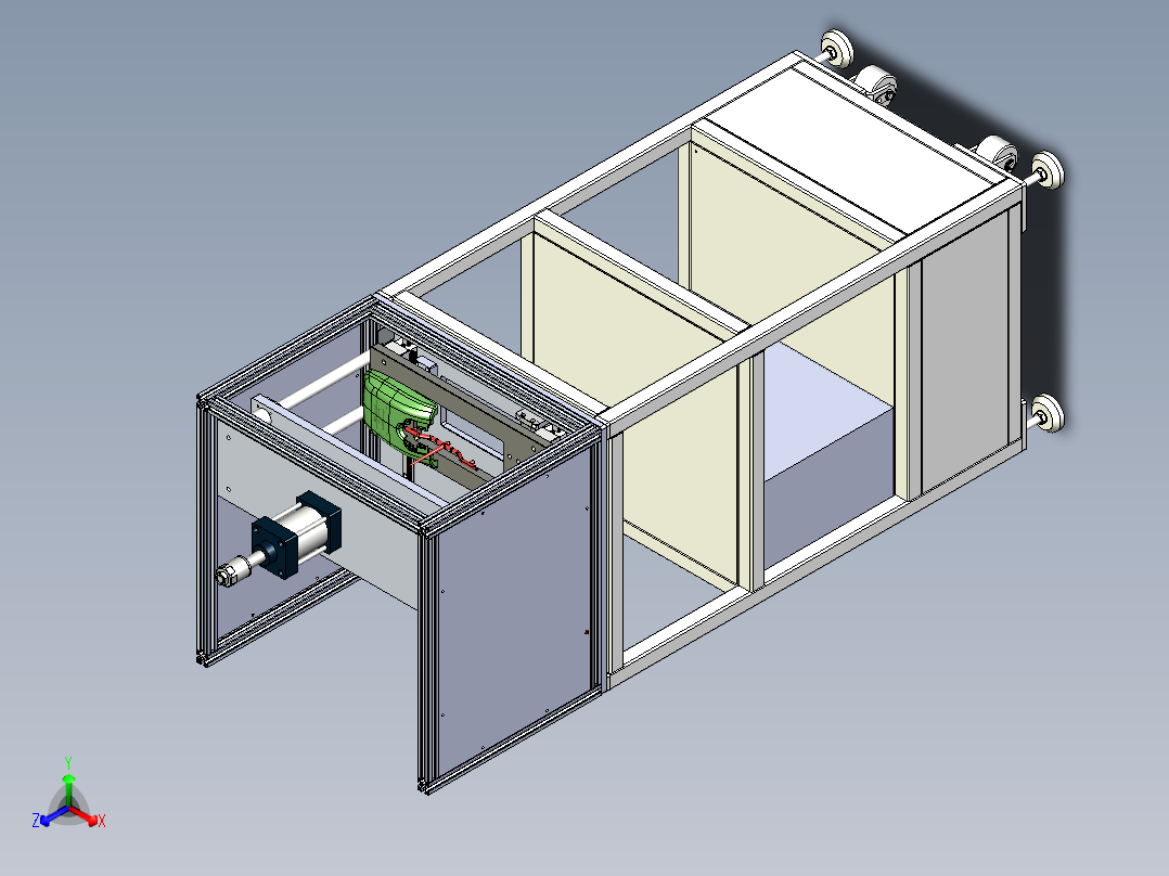 冲切机-冲切治具正等轴测图