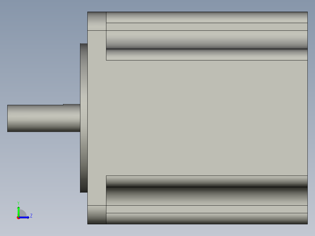 改301E01036步进电机24HC2306-04左视图